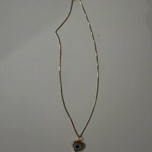 14K Gold Evil Eye Necklace from Greece – Protection & Elegance